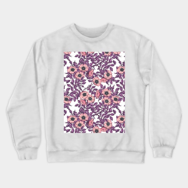 Dog rose Crewneck Sweatshirt by katerinamk